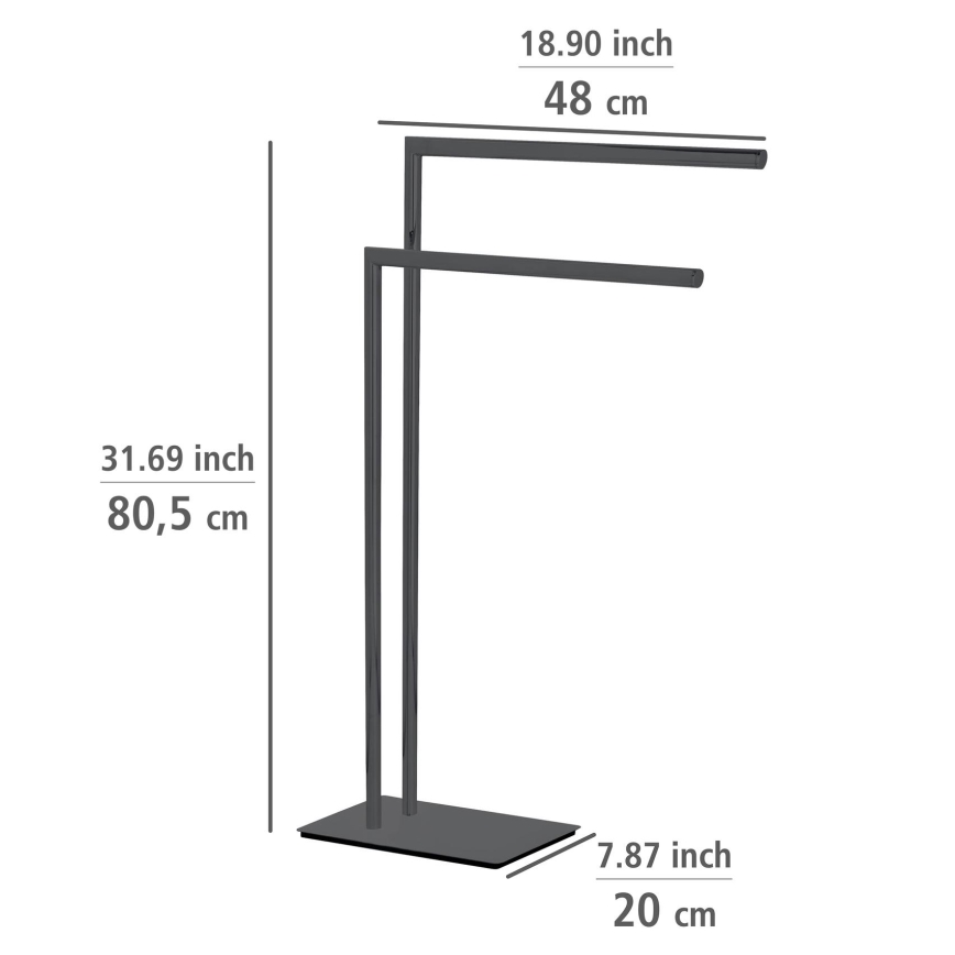 WENKO 71555800 - Pyyheteline RECCO 48x80,5 cm musta