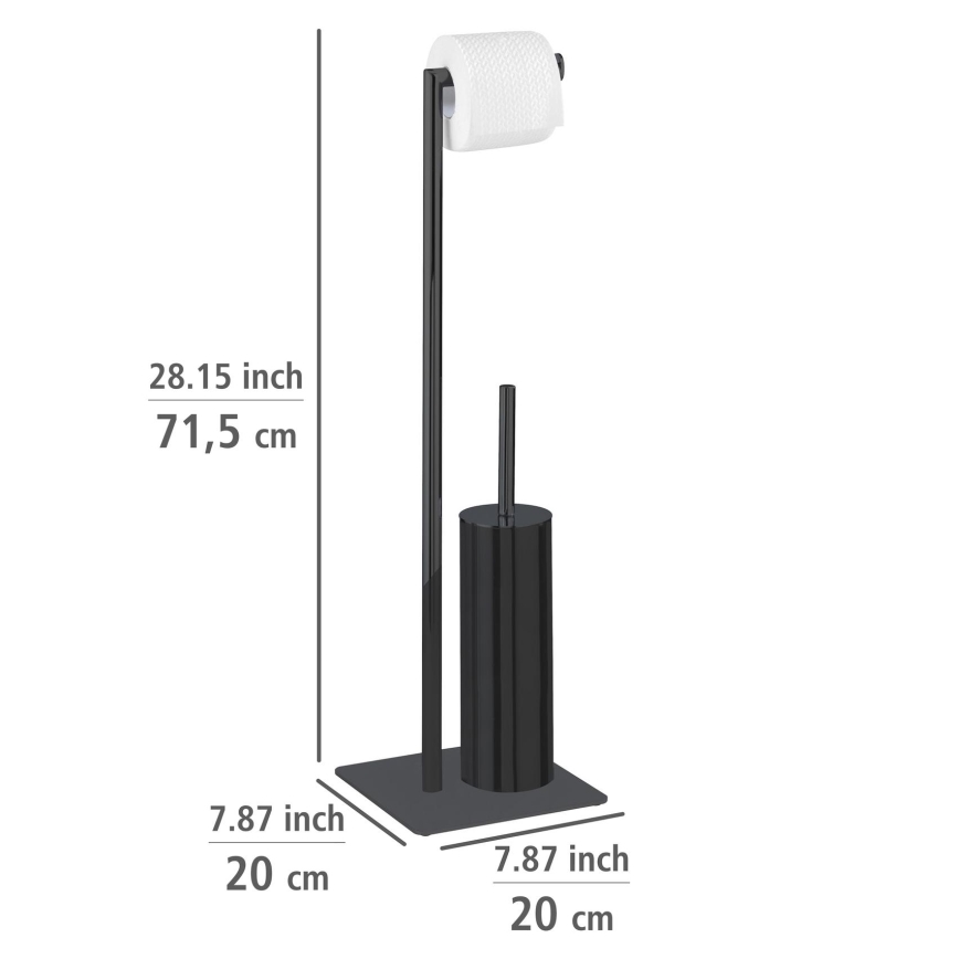 WENKO 71556800 - WC-setti RECCO 20x71,5 cm musta