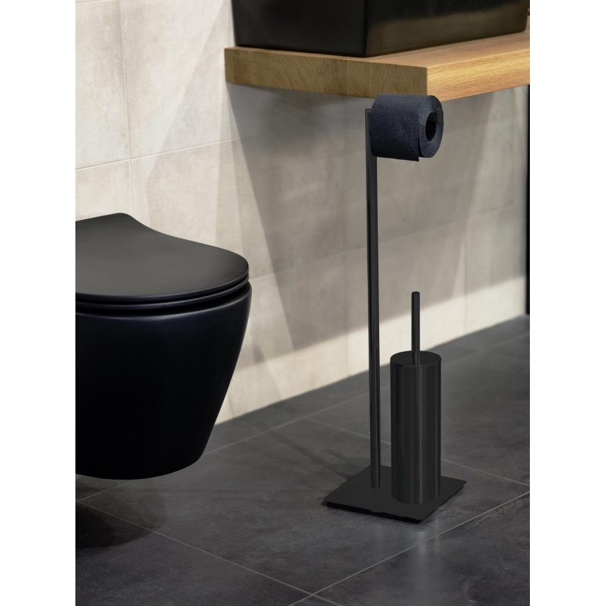 WENKO 71556800 - WC-setti RECCO 20x71,5 cm musta
