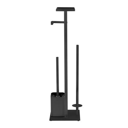WENKO 71558800 - WC-setti DEBAR 21x70,5 cm ruostumaton teräs/musta