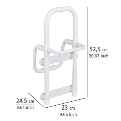 WENKO 8110100-käsituki SECURA 23x52 cm valkoinen