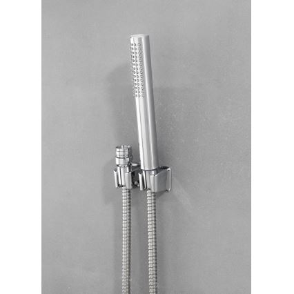 WENKO 81340100 - Suihku DUO 170x2,7 cm kiiltävä kromi/hopea/harmaa
