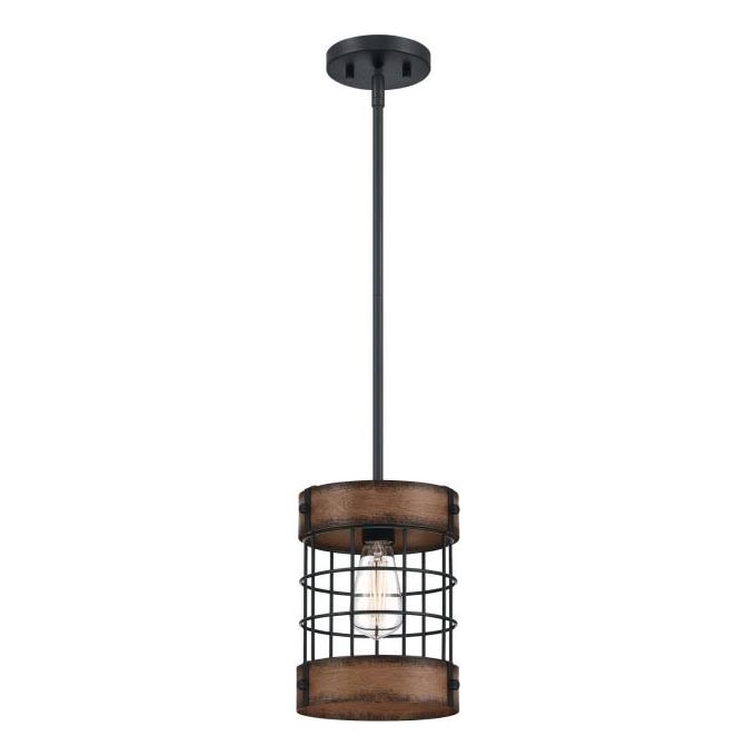 Westinghouse 61179 - Kattokruunu johdossa LANGSTON 1xE27/60W/230V barnwood