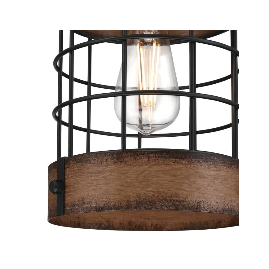 Westinghouse 61179 - Kattokruunu johdossa LANGSTON 1xE27/60W/230V barnwood