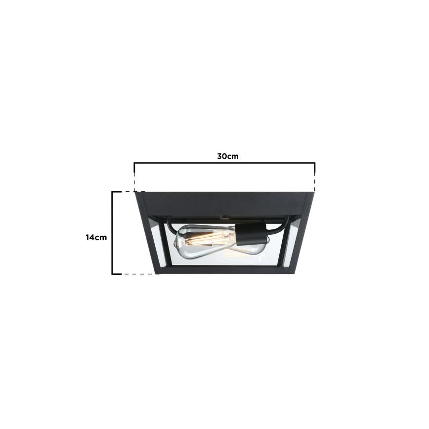 Westinghouse 61219 - Ulkokattovalo PETERSON 2xE27/40W/230V IP44