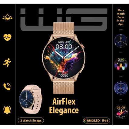 Winner Group - Älykello AirFlex 2 Elegance 280 mAh IP68 kulta