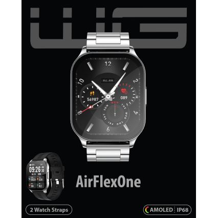 Winner Group - Älykello AirFlexOn 300 mAh IP68 hopea