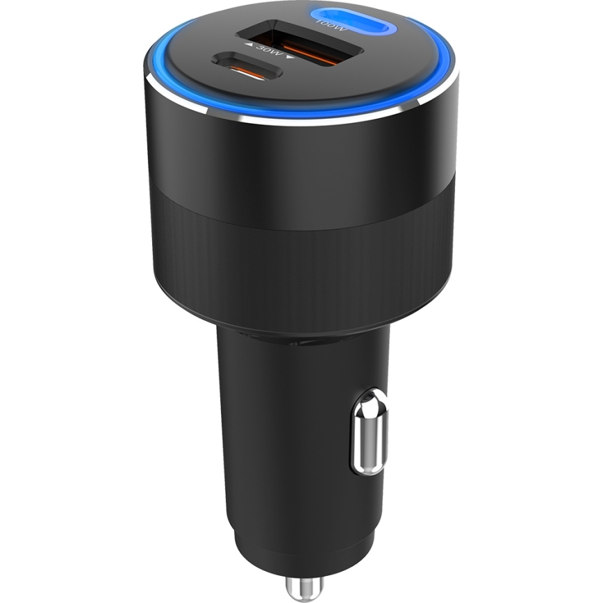Winner Group - Autolaturi 2xUSB-C + 1xUSB-A Power Delivery 130W musta