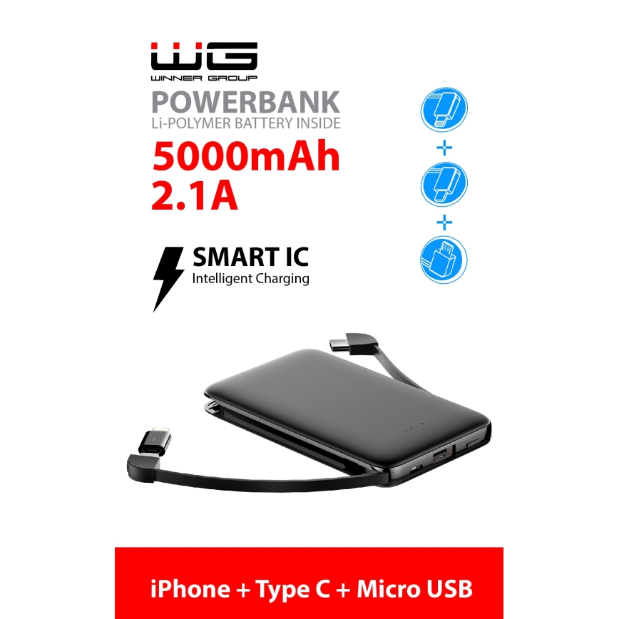 Winner Group - Laturi 5000 mAh musta