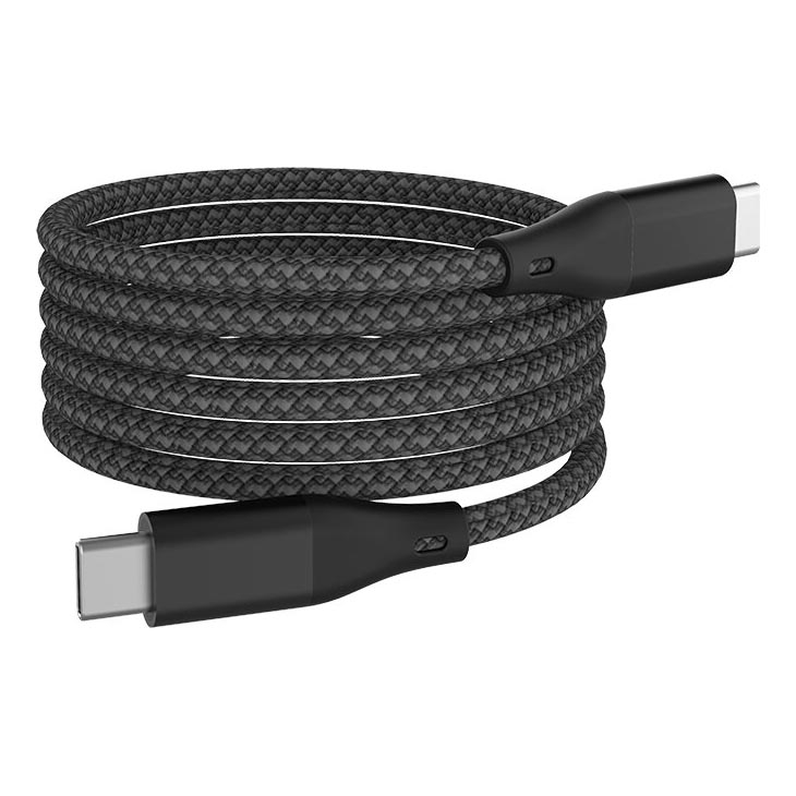 Winner Group - Magneettinen USB-kaapeli USB-C / USB-C 60W 1m musta
