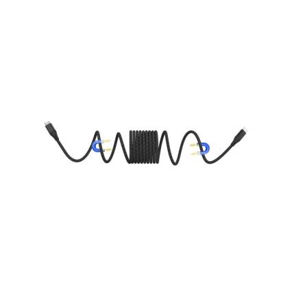 Winner Group - Magneettinen USB-kaapeli USB-C / USB-C 60W 1m musta
