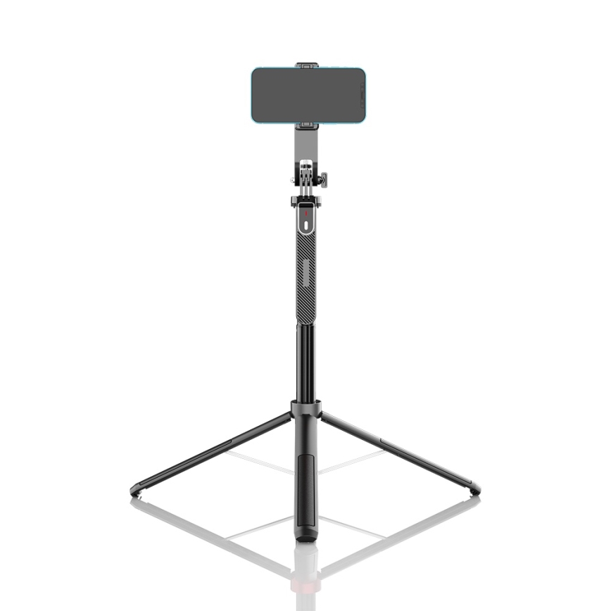 Winner Group - Selfiekeppi 3in1 telineen kanssa 55 mAh 180 cm musta
