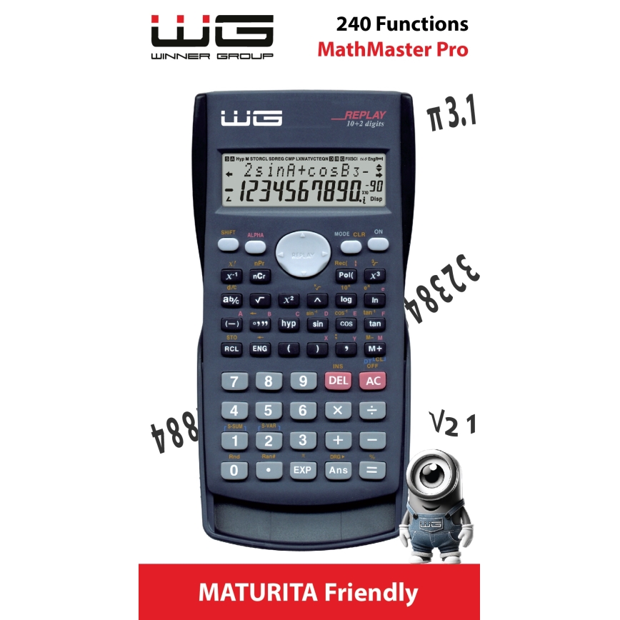 Winner Group - Tiedelaskin MathMaster Pro 1xLR44 musta