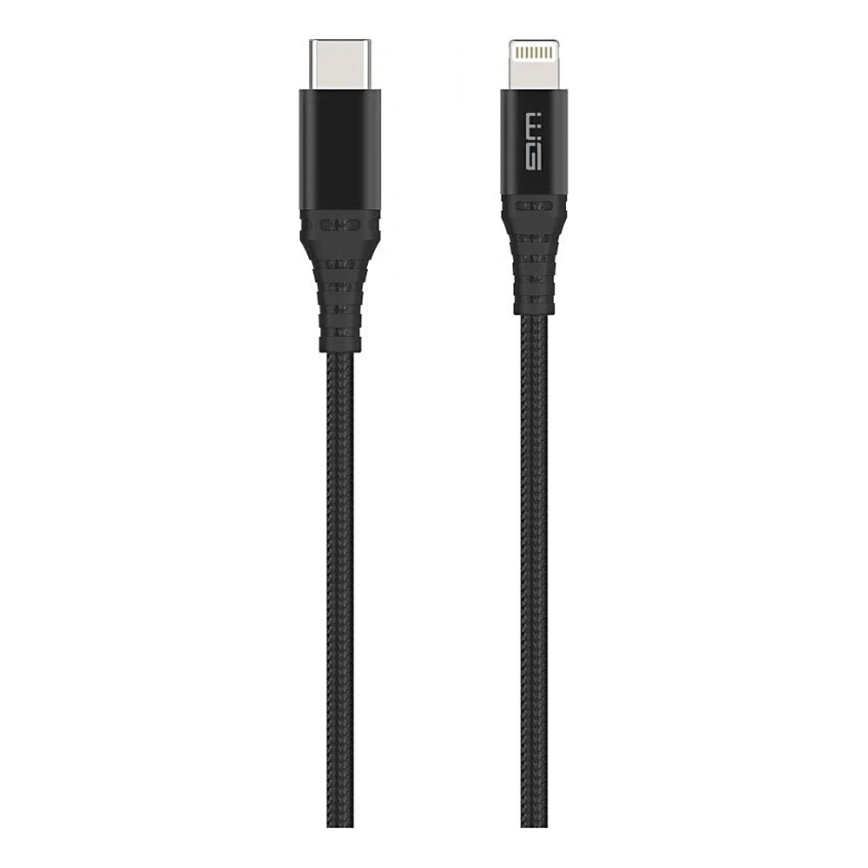 Winner Group - USB-kaapeli MFI Lightning / USB-C 1m musta