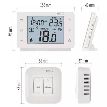 Wireless digitaalinen termostaatti GoSmart 230V/16A Wi-FI Tuya