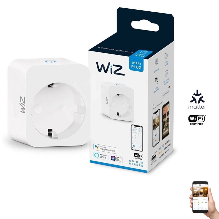 WiZ - Älykäs pistoke F 2300W Wi-Fi SCHUKO