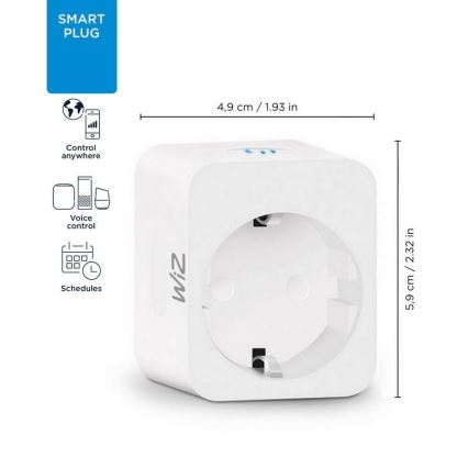 WiZ - Älykäs pistoke F 2300W Wi-Fi SCHUKO