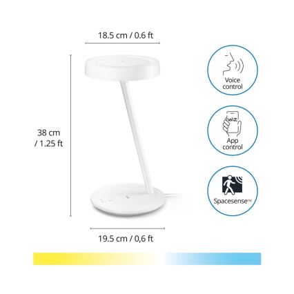 WiZ - Himmennettävä LED-pöytävalaisin PORTRAIT LED/10W/5V Wi-Fi 2700-6500K CRI 90