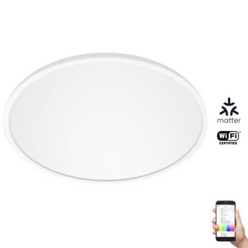 WiZ - Himmennettävä LED-RGB-kattovalaisin SUPERSLIM LED/22W/230V 2700-6500K Wi-Fi valkoinen