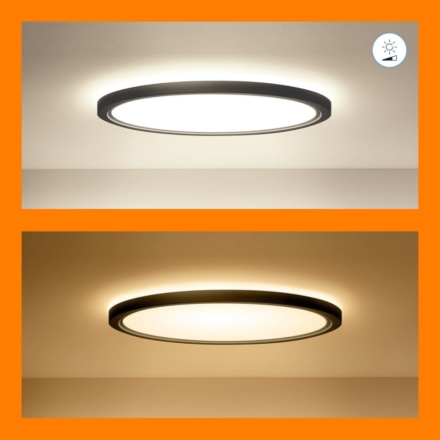 WiZ - Himmennettävä LED-RGB-kattovalaisin SUPERSLIM LED/22W/230V 2700-6500K Wi-Fi musta