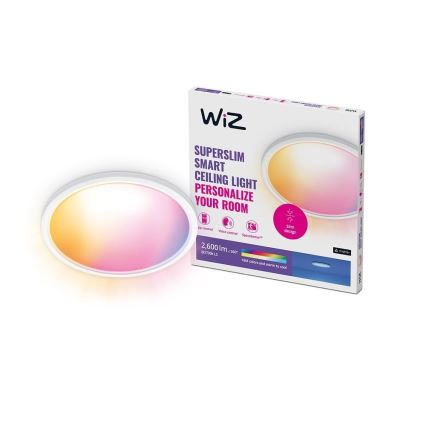 WiZ - Himmennettävä LED-RGB-kattovalaisin SUPERSLIM LED/22W/230V 2700-6500K Wi-Fi valkoinen