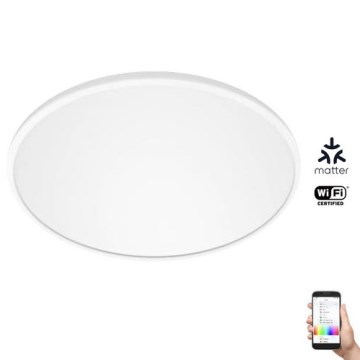 WiZ - Himmennettävä LED-RGB-kattovalaisin SUPERSLIM LED/32W/230V 2700-6500K Wi-Fi valkoinen
