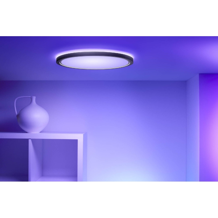 WiZ - Himmennettävä LED-RGB-kattovalaisin SUPERSLIM LED/32W/230V 2700-6500K Wi-Fi musta