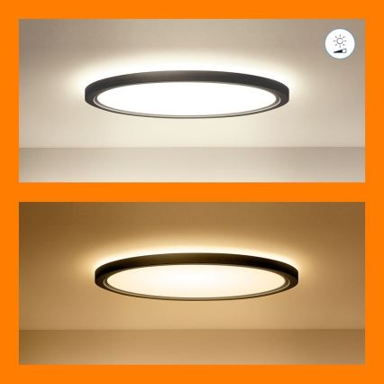 WiZ - Himmennettävä LED-RGB-kattovalaisin SUPERSLIM LED/32W/230V 2700-6500K Wi-Fi musta