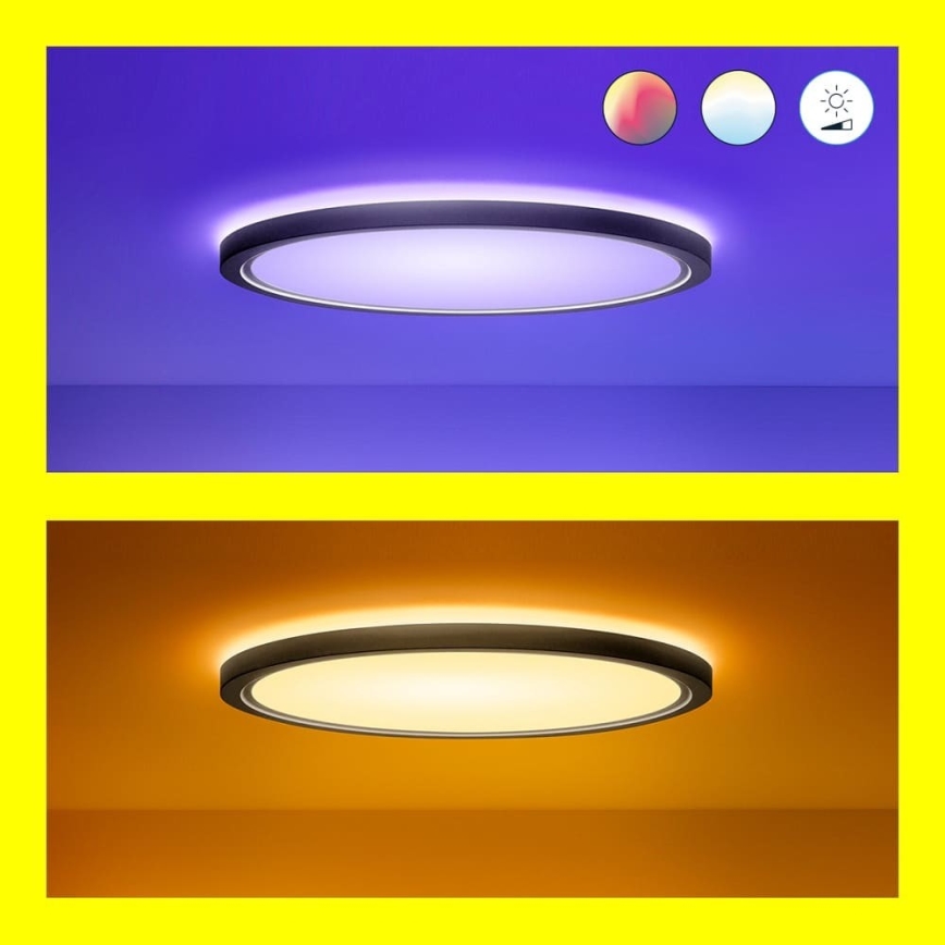 WiZ - Himmennettävä LED-RGB-kattovalaisin SUPERSLIM LED/32W/230V 2700-6500K Wi-Fi musta