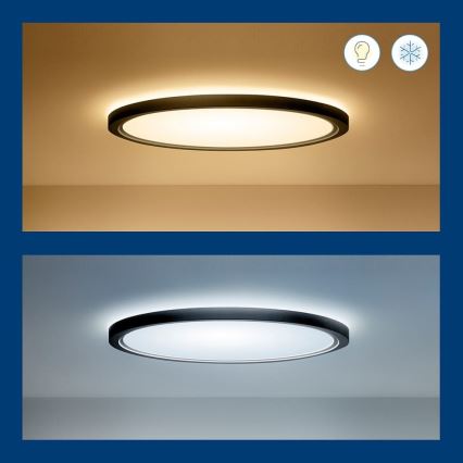 WiZ - Himmennettävä LED-RGB-kattovalaisin SUPERSLIM LED/32W/230V 2700-6500K Wi-Fi musta