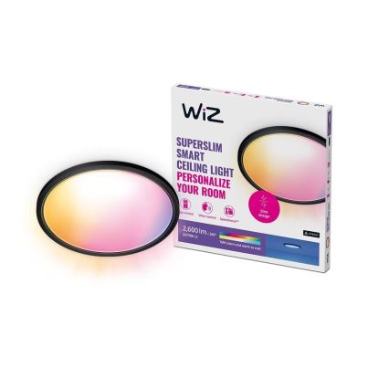 WiZ - Himmennettävä LED-RGB-kattovalaisin SUPERSLIM LED/32W/230V 2700-6500K Wi-Fi musta