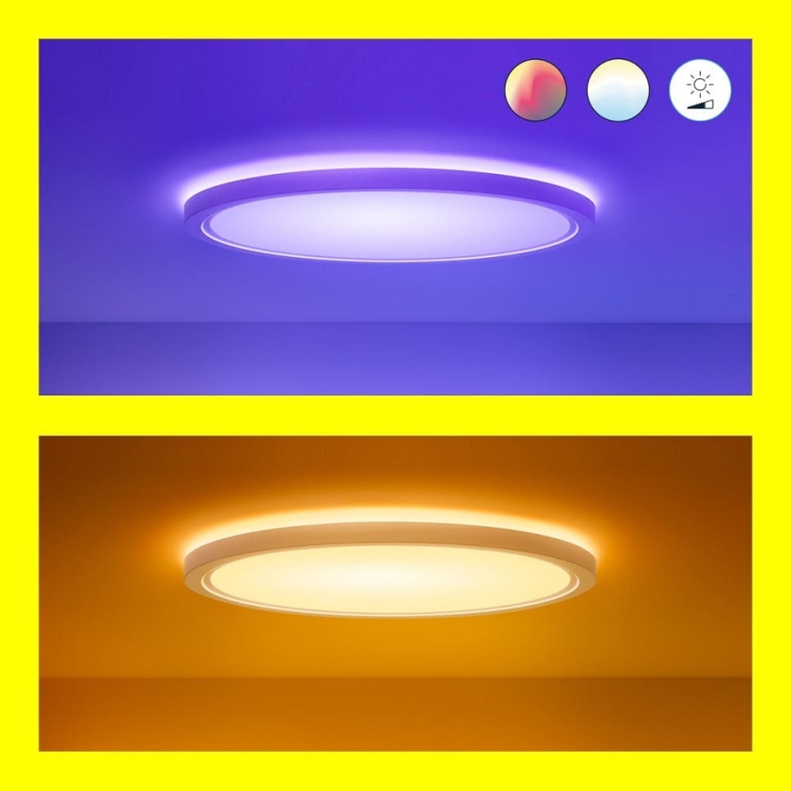 WiZ - Himmennettävä LED-RGB-kattovalaisin SUPERSLIM LED/32W/230V 2700-6500K Wi-Fi valkoinen