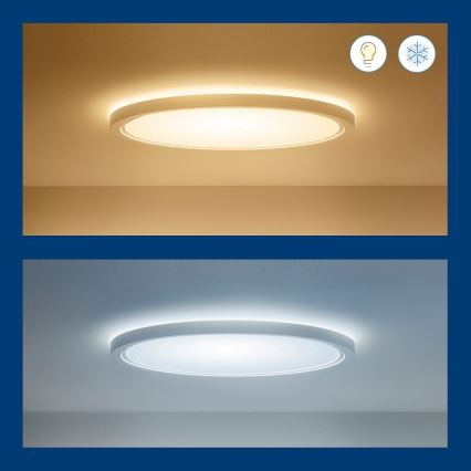WiZ - Himmennettävä LED-RGB-kattovalaisin SUPERSLIM LED/32W/230V 2700-6500K Wi-Fi valkoinen