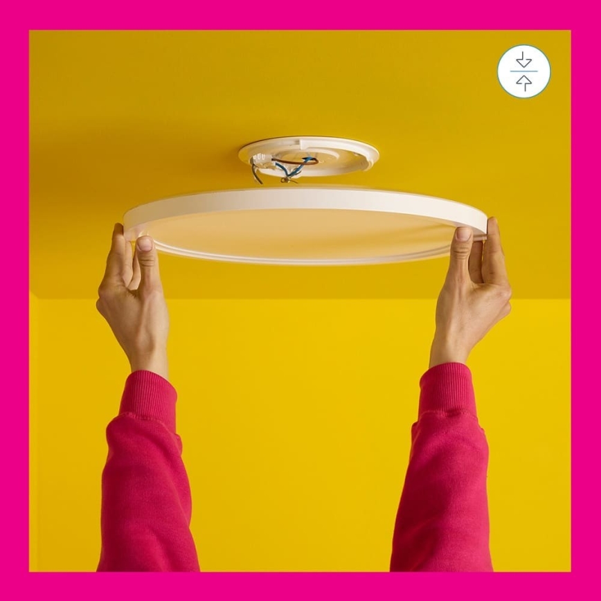 WiZ - Himmennettävä LED-RGB-kattovalaisin SUPERSLIM LED/32W/230V 2700-6500K Wi-Fi valkoinen