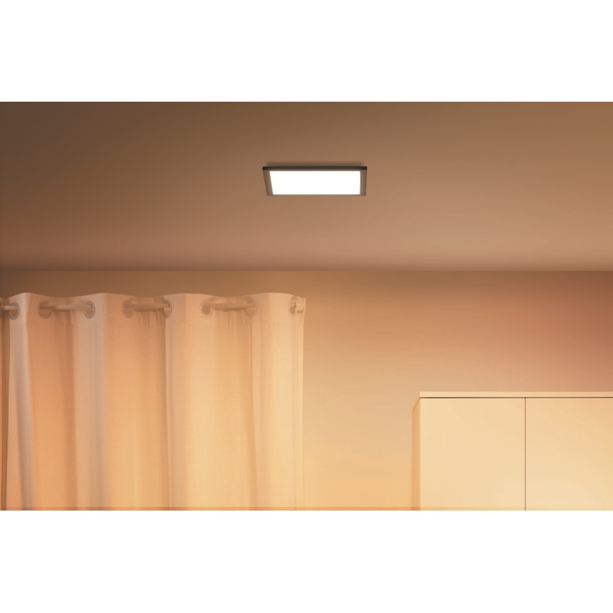 WiZ - LED Himmennettävä kattovalo SUPERSLIM LED/12W/230V 2700-6500K Wi-Fi musta