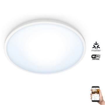 WiZ - LED Himmennettävä kattovalo SUPERSLIM LED/14W/230V 2700-6500K Wi-Fi valkoinen