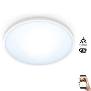 WiZ - LED Himmennettävä kattovalo SUPERSLIM LED/16W/230V 2700-6500K Wi-Fi valkoinen