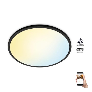 WiZ - LED Himmennettävä kattovalo SUPERSLIM LED/22W/230V 2700-6500K Wi-Fi musta