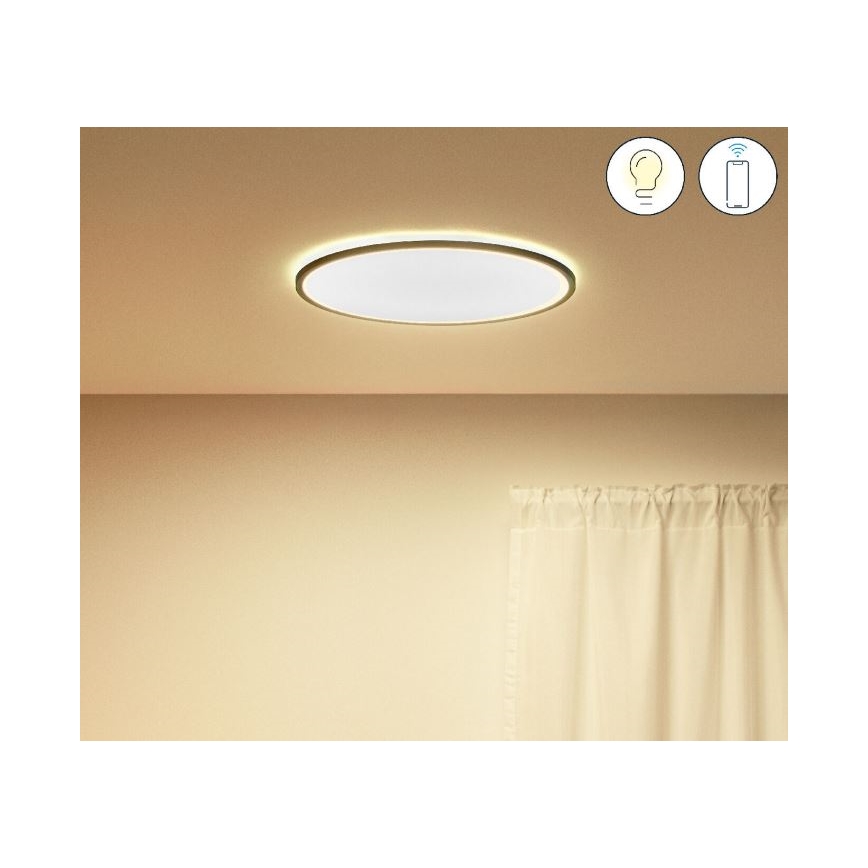 WiZ - LED Himmennettävä kattovalo SUPERSLIM LED/22W/230V 2700-6500K Wi-Fi musta