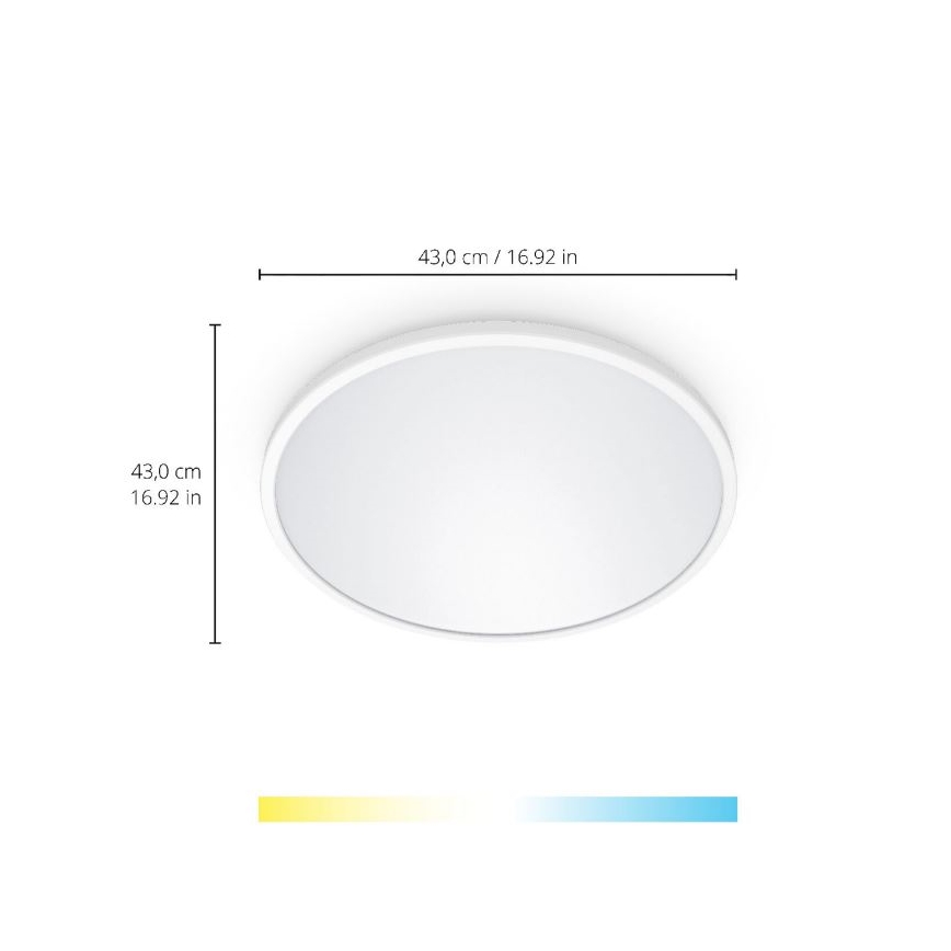 WiZ - LED Himmennettävä kattovalo SUPERSLIM LED/22W/230V 2700-6500K valkoinen Wi-Fi