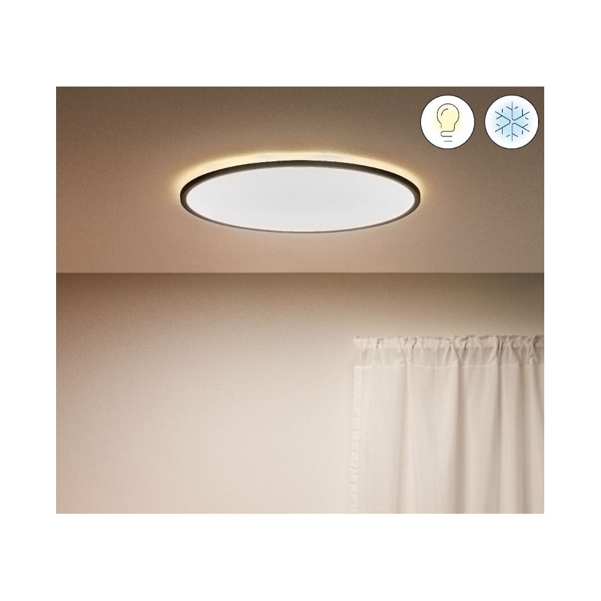 WiZ - LED Himmennettävä kattovalo SUPERSLIM LED/32W/230V 2700-6500K Wi-Fi musta