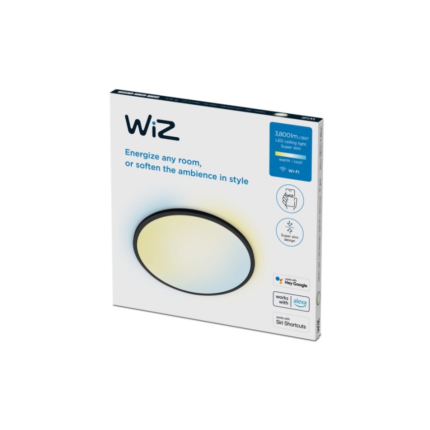 WiZ - LED Himmennettävä kattovalo SUPERSLIM LED/32W/230V 2700-6500K Wi-Fi musta