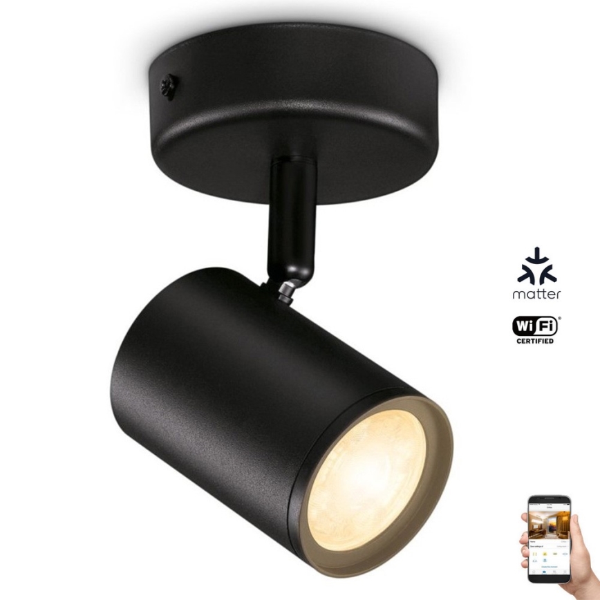 WiZ - LED Himmennettävä kohdevalo IMAGEO 1xGU10/4,9W/230V 2700-6500K CRI 90 Wi-Fi musta