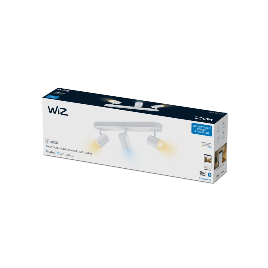 WiZ - LED Himmennettävä kohdevalo IMAGEO 3xGU10/4,9W/230V 2700-6500K Wi-Fi CRI 90 valkoinen