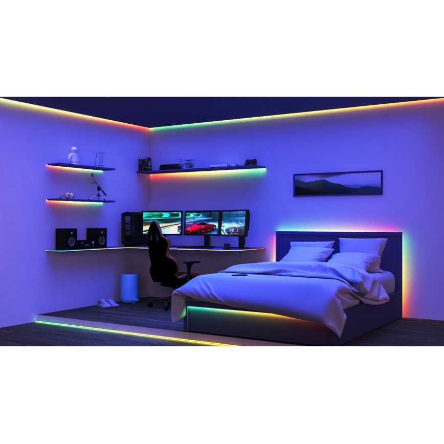 WiZ - LED RGBIC Himmennettävä nauha 10m LED/21W/230V 2700-6500K Wi-Fi