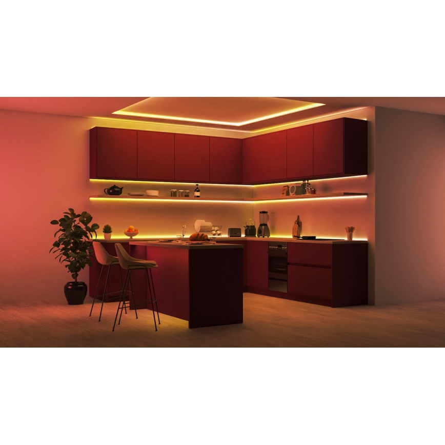 WiZ - LED RGBIC Himmennettävä nauha 10m LED/21W/230V 2700-6500K Wi-Fi