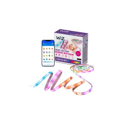 WiZ - LED RGBIC Himmennettävä nauha 10m LED/21W/230V 2700-6500K Wi-Fi