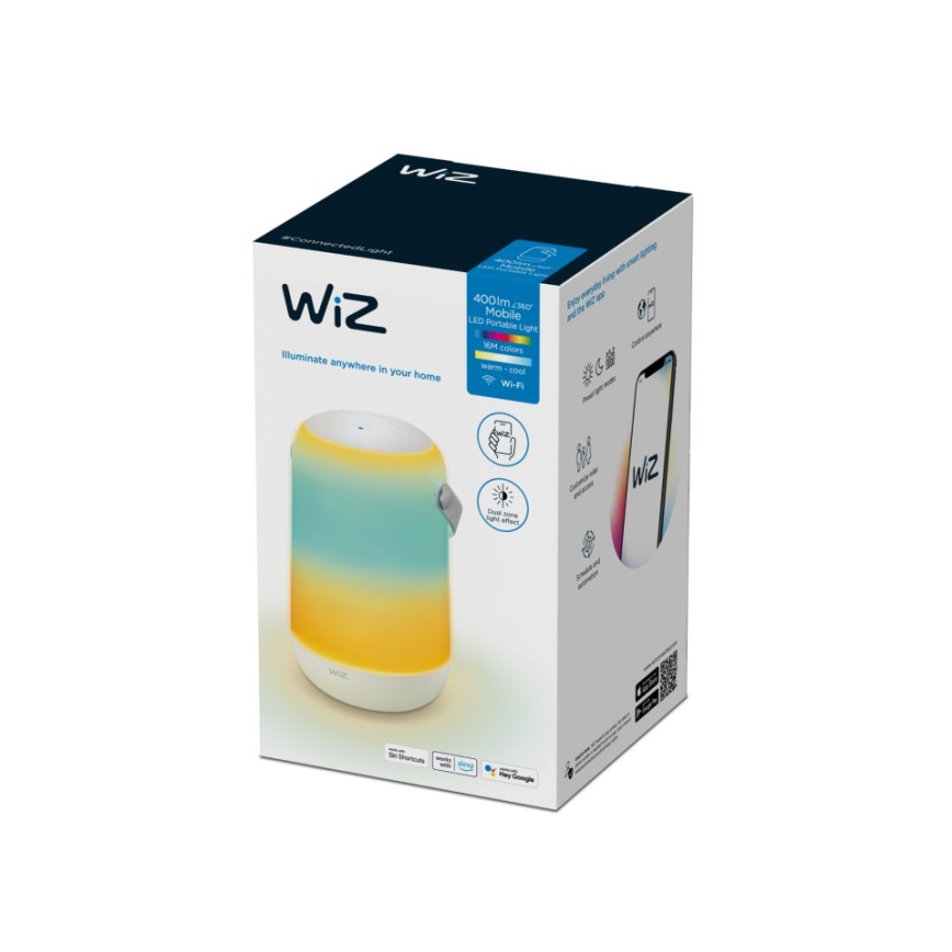 WiZ - LED RGBW Himmennettävä kannettava lamppu MOBILE LED/13,5W/5V 2200-6500K Wi-Fi