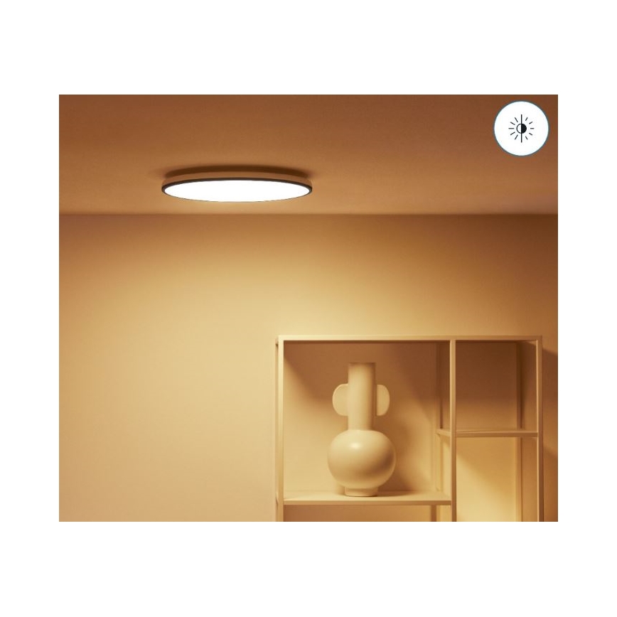WiZ - LED RGBW Himmennettävä kattovalo RUNE LED/21W/230V 2200-6500K Wi-Fi musta