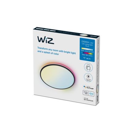 WiZ - LED RGBW Himmennettävä kattovalo RUNE LED/21W/230V 2200-6500K Wi-Fi musta